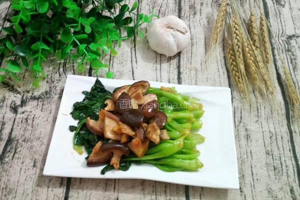 香菇小油菜的做法图解6