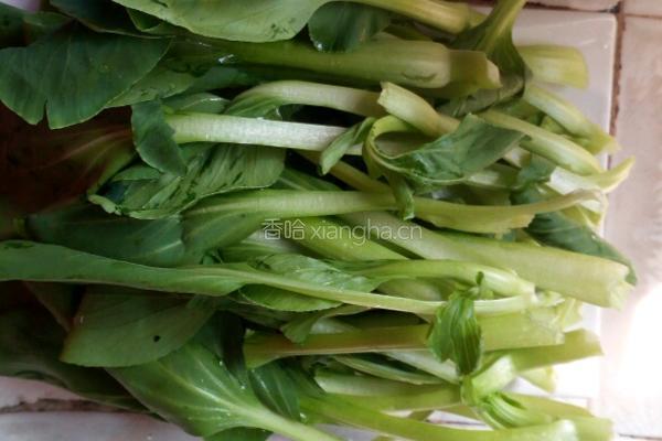 香菇小油菜的做法图解1