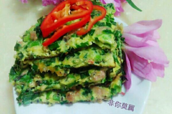 鸡蛋肉末煎韭菜的做法图解5