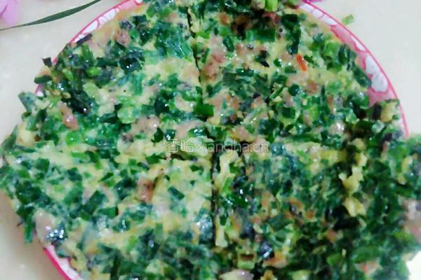 鸡蛋肉末煎韭菜的做法图解4