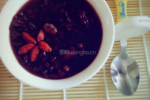 红豆黑米粥的做法图解4
