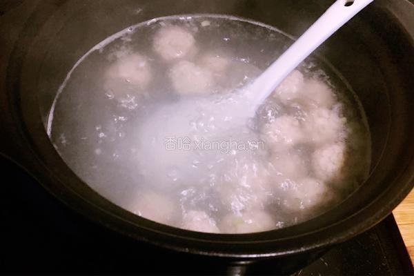 木耳菜肉丸汤的做法图解7