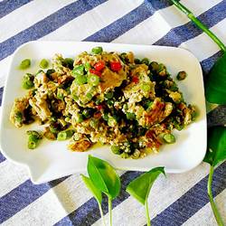 虾酱鸡蛋炒四季豆的做法[图]