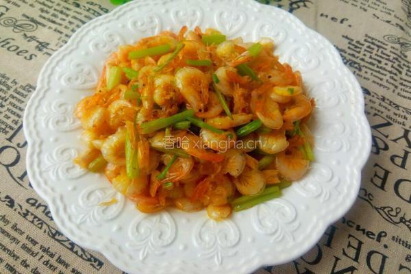 芹菜炒虾的做法图解13