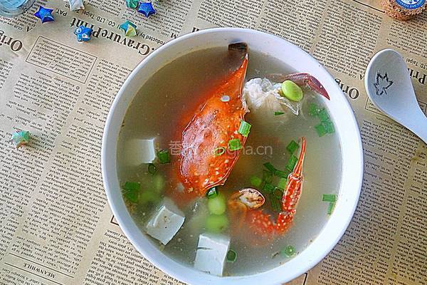 梭子蟹豆腐汤的做法图解5
