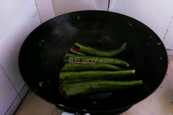 香菇肉酿辣椒的做法图解5