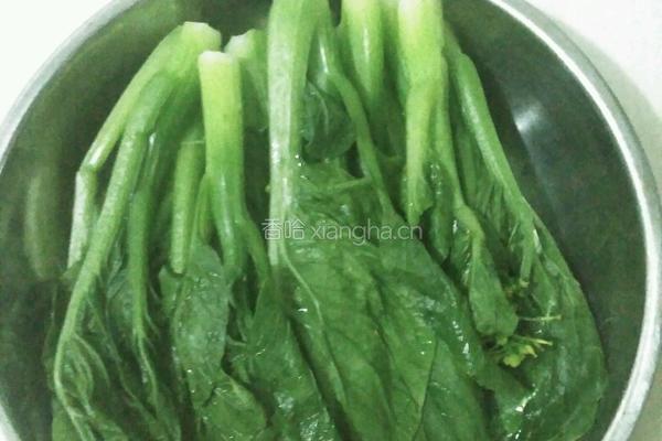 蒜蓉菜芯的做法图解1