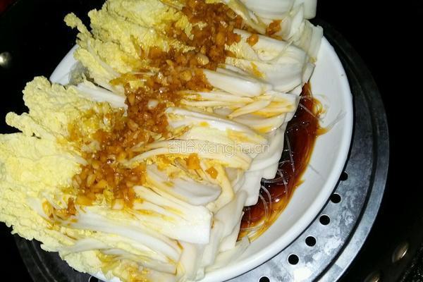 蒜蓉粉丝蒸白菜的做法图解7