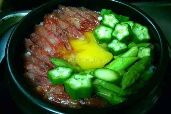 腊肠煲仔饭的做法图解4