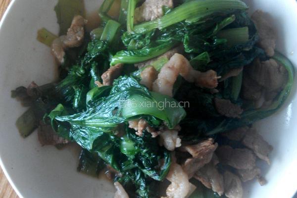 小白菜炒肉