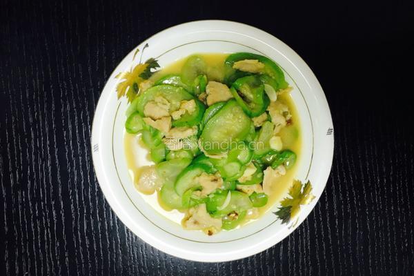 丝瓜炒肉片
