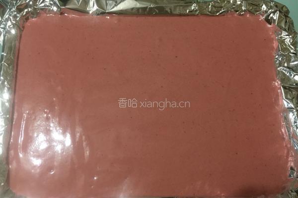 红曲粉奶油蛋糕卷的做法图解12