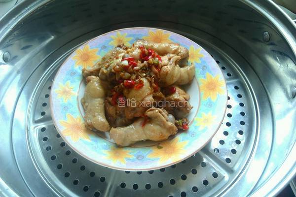 蒜蓉剁椒蒸鸡翅根的做法图解8