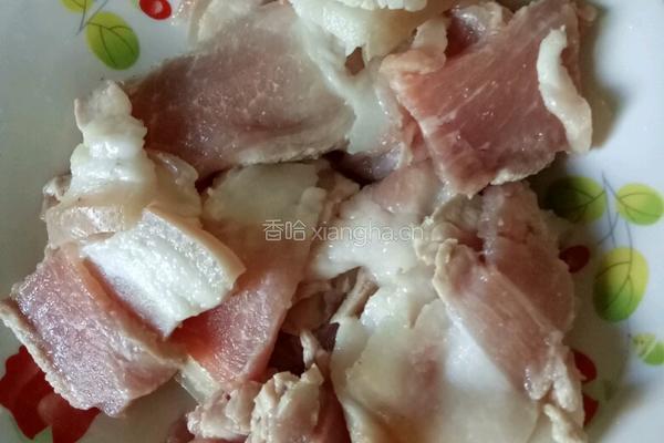 肉片炒花菜的做法图解3
