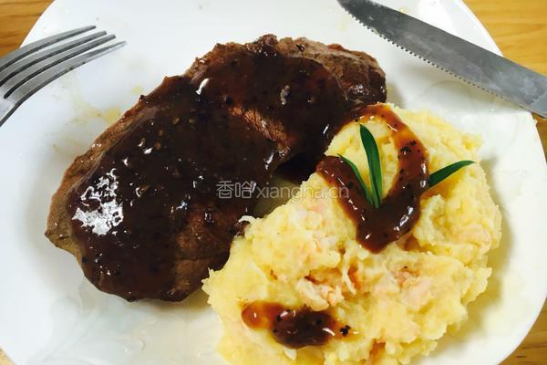 牛排配餐,鲜虾土豆泥的做法图解10