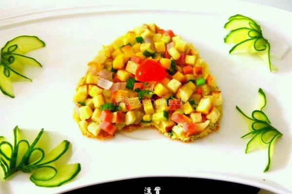 火腿馍丁鸡蛋饼(二人份)