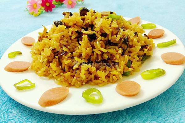 香菇炒饭的做法图解10