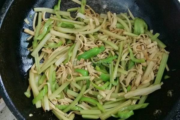 西芹千张的做法图解4