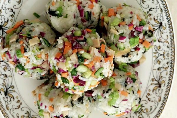 蔬菜饭团的做法图解3
