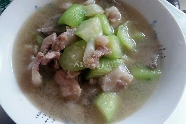 丝瓜瘦肉猪干汤的做法图解5