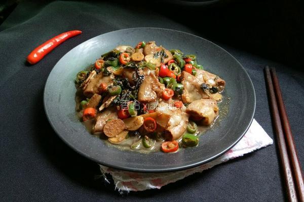 香辣紫苏炒粉肠