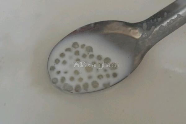 西米牛奶的做法图解2
