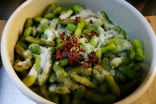 煮花生毛豆的做法图解2
