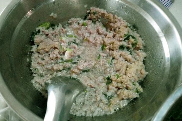 空心菜肉末粿卷的做法图解1