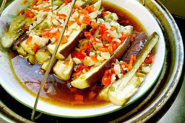 红辣椒蒸茄子的做法图解10