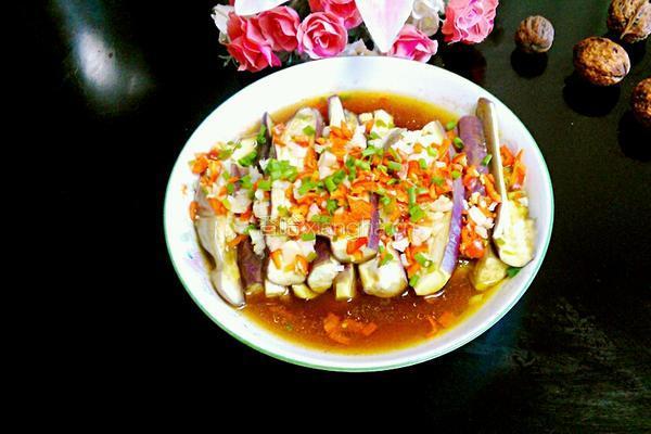 红辣椒蒸茄子的做法图解12