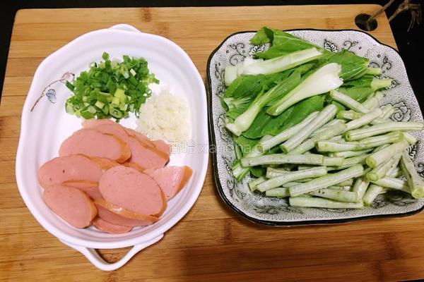 豇豆青菜面的做法图解2