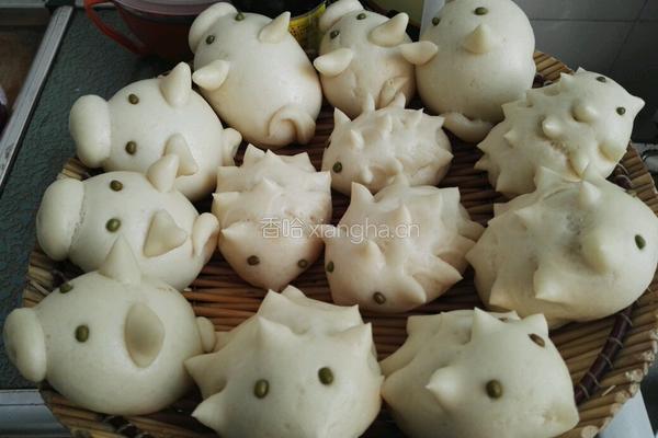 小猪刺猬豆沙包的做法图解6