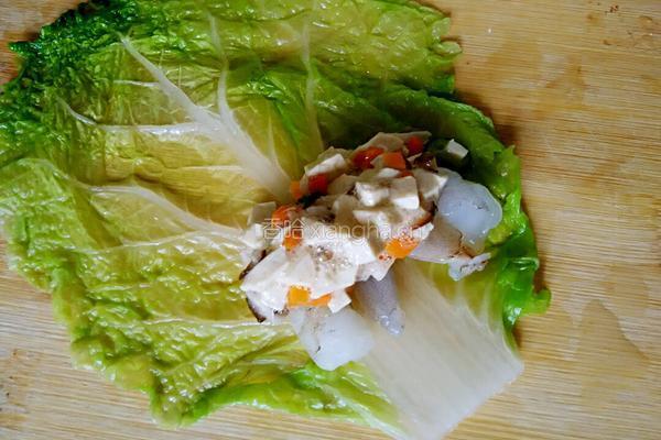 虾仁豆腐白菜卷的做法图解7