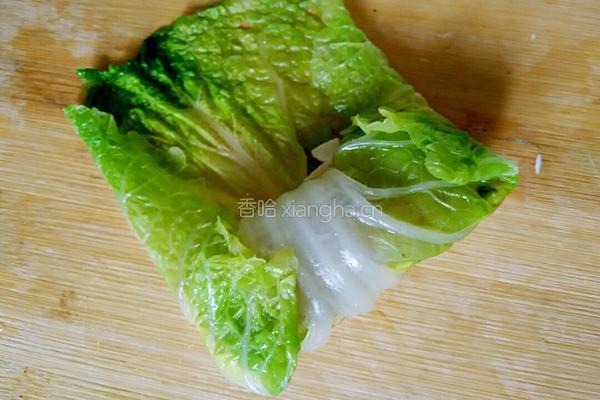 虾仁豆腐白菜卷的做法图解8