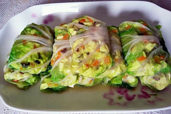 虾仁豆腐白菜卷的做法图解10