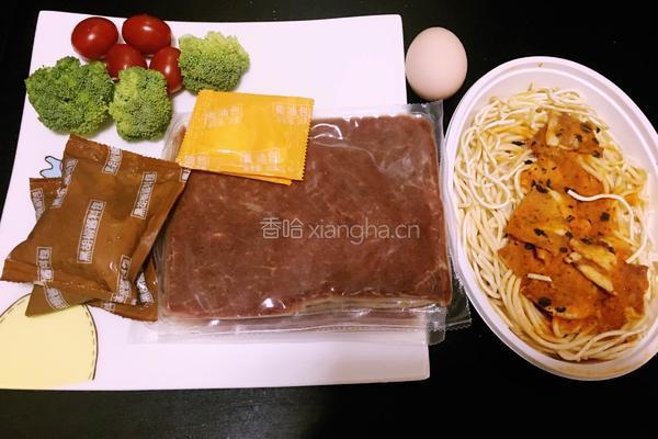 家庭版简易牛排套餐的做法图解2