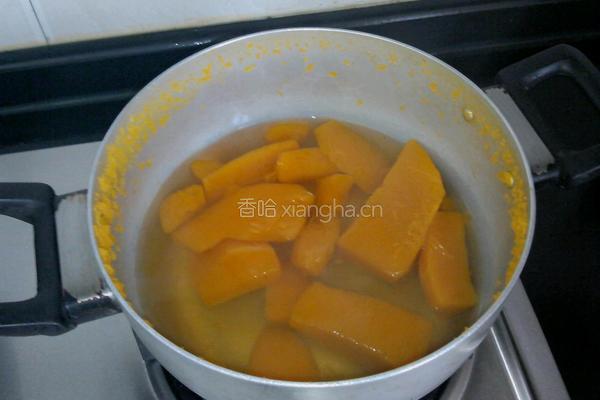 南瓜块甜汤的做法图解4