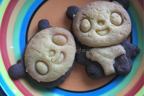 萌萌哒熊猫饼干的做法图解11