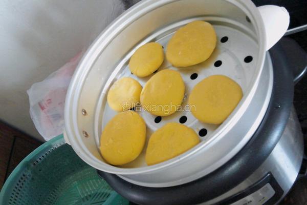 烫糯米粉南瓜蒸饼的做法图解9