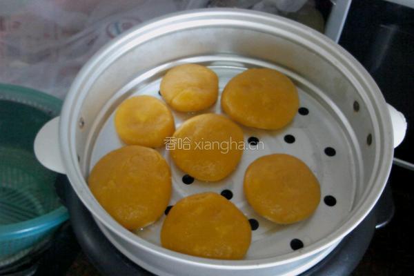 烫糯米粉南瓜蒸饼的做法图解11