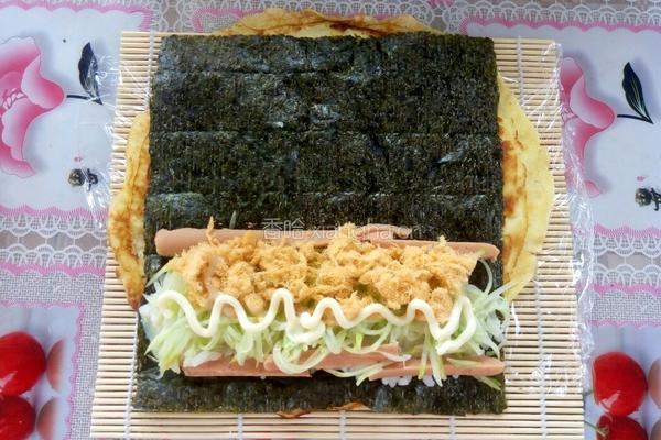 鸡蛋紫菜卷的做法图解7