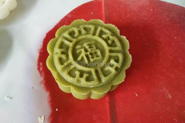 抹茶黑芝麻月饼的做法图解11