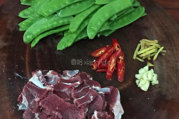 荷兰豆炒牛肉的做法图解1
