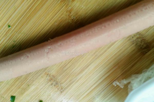 鸡蛋饼卷火腿的做法图解4