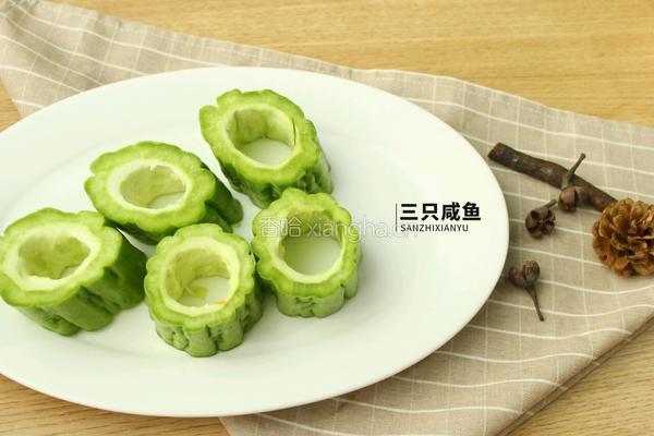 苦瓜酿土豆泥的做法图解2