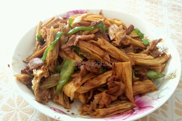 有机羊肉炒腐竹的做法图解10