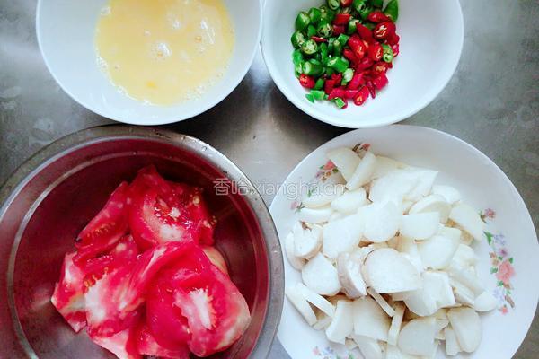 杏鲍菇西红柿鸡蛋面的做法图解2