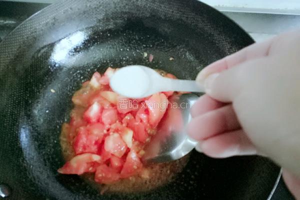 杏鲍菇西红柿鸡蛋面的做法图解6