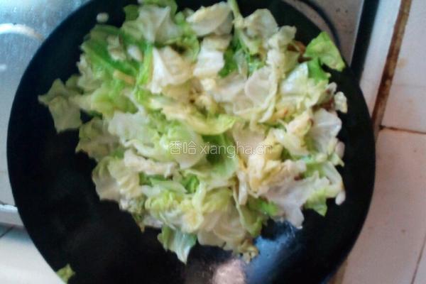 炝炒圆白菜的做法图解5
