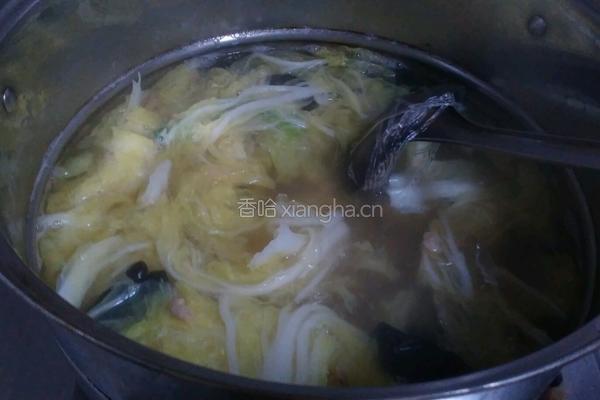 海米白菜粉丝汤的做法图解7